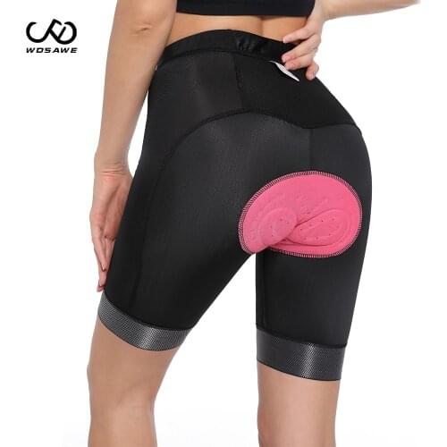 WOSAWE Women Cycling gel Shorts Quick Dry Anti-sweaf Female Racing MTB Bicycle Cycling shorts Breathable Shockproof