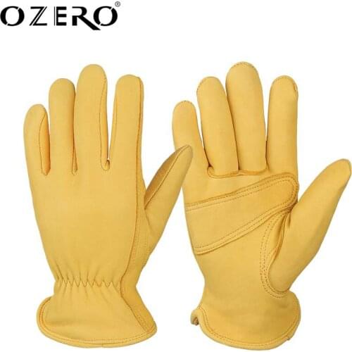 OZERO Motorcycle Gloves Leather Genuine Goatskin Motorbike Biker Racing Car Riding Heated Warm Moto Gloves Winter Men Women 5001