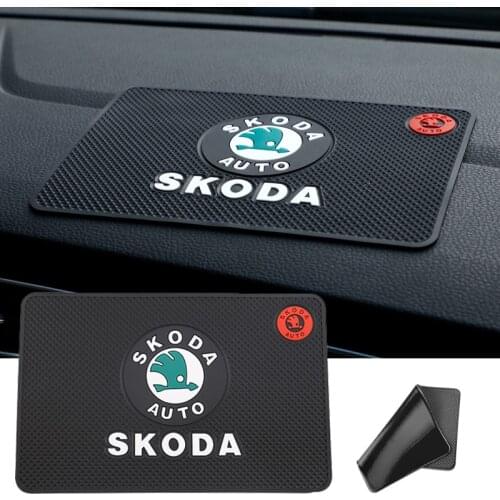 1Pcs Car Styling Anti-Slip Mat Dashboard Interior Accessories For Skoda Karoq Kodiaq Rapid Scala Octavia Superb Fabia Kamiq 2013