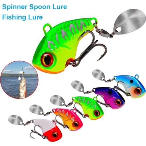 1Pcs Rotating Metal VIB vibration Bait Spinner Spoon Fishing Lures 5/10/15/20g Jigs Trout Winter Fishing Hard Baits Tackle Pesca