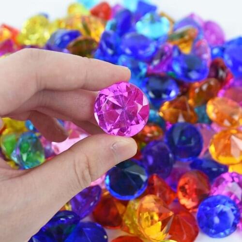 10/20pcs 25mm Acrylic Crystal Diamond Pawn Irregular Stone Wedding Party Table Vase Filler Faux Diamond Jewels DIY Decorations