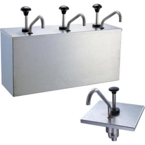 2 Bucket 3 Bucket Sauce Dispenser Pump Squeeze Condiment Dispensing Stainless Steel