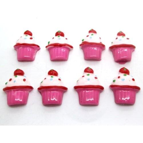 20Pcs Colorful Cakes Resin Decoration Crafts Beads Frame Flatback Cabochon Scrapbook DIY Embellishments Accessories