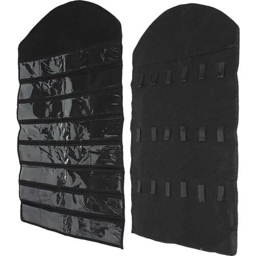 32 Pocket Double Sided Door Hanging Jewelry Organizer Storage Bag Holder Pouch