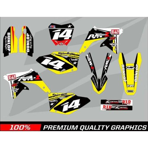 For SUZUKI RMZ450 RMZ 450 RM-Z450 2008 2009 2010 2011 2012 2013 2014 2015 2016 2017 New Motorcycle Team Graphics Delcas Stickers