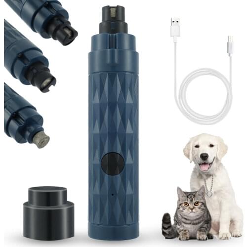 Electric Dog Nail Grinder With LED Light Rechargeable Pet Nail Clipper Dogs Automatic Cat Claws Cutter Trimmer For Dogs Grooming