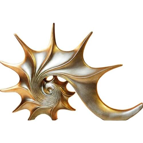 European style golden Conch resin crafts home decorations sea nails ornaments TV cabinet/wine cabinet crafts handmade