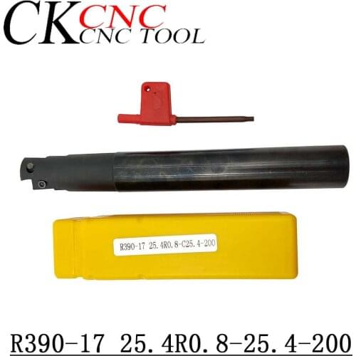 1pcs R390-17 25.4R0.8-25.4-200 CNC lathe Indexable turning tool End Mill Holder for carbide insert milling cutter
