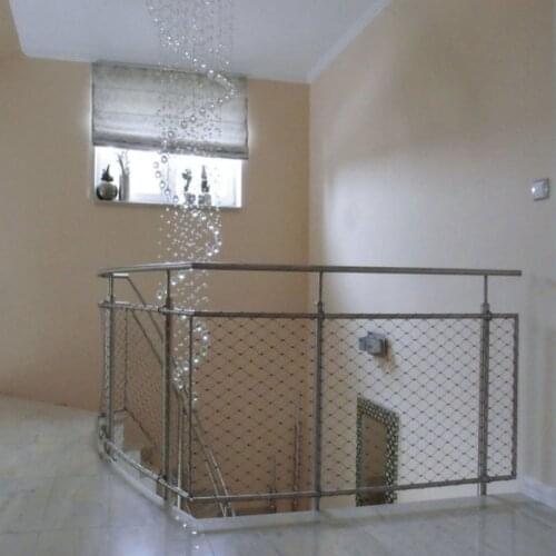 Flexible balustrade stainless steel wire rope mesh cable mesh for bridge stairway