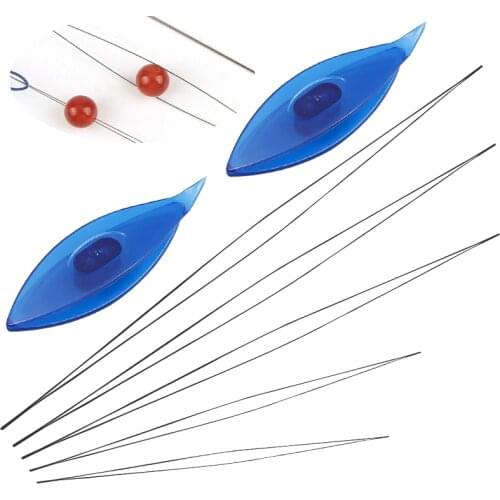 LMDZ Beaded Needle Pins Open Needles Knitting Tatting Shuttles for DIY Beaded Jewelry and Sewing Patterns Making Making Tool