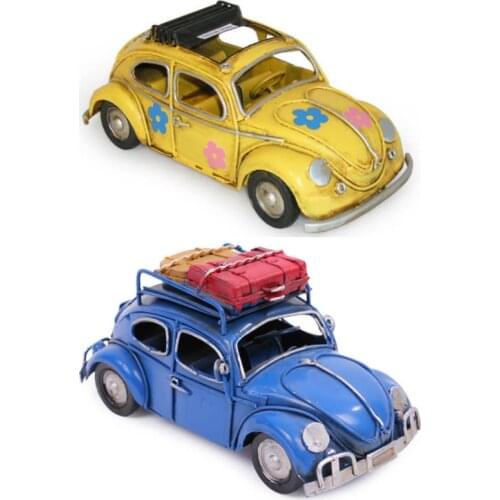 Handmade Metal Volkswagen Beetle Classic Vosvos Car Toy Steam Vehicle Decorative Ornament Souvenir Gift Turtle