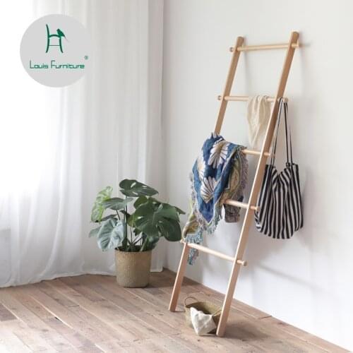 Louis Fashion CD Racks &Coat Racks Simple Ladder, Bedroom, Bathroom, Wall Towel, Wood Household Goods, Clothes Hanger