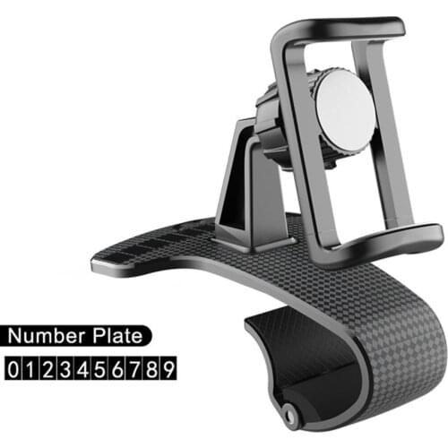 Portable 360 Degree Rotation 3.5-6.8inch Phone Holder Car Dashboard Number Plate Precise Phone Accessory
