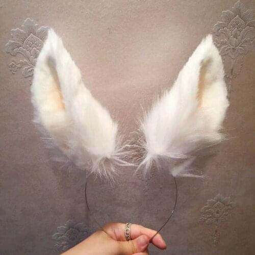 MMGG New Arknights Platinum Cosplay Ears Hairhoop Headwear Beast Fox style Headband for girl women