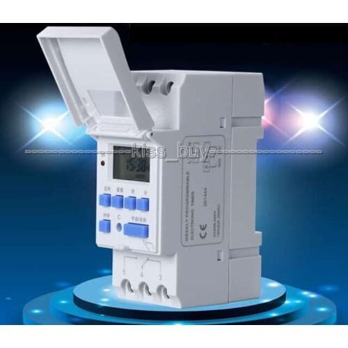 TTHC15A DC 12V 16A Microcomputer Weekly Programmable Digital LCD TIMER SWITCH Time Relay Control Din Rail CLOCK