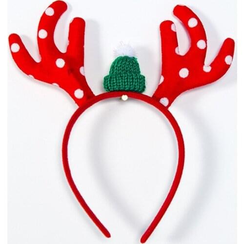 2020 New Christmas Headband Cute Xmas Party Decor Women Girls Double Hair Band Clasp Christmas Head Hoop Headwear Accessories
