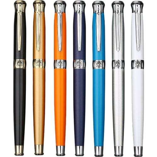 Picasso 903 Luxury Metal Golden Signature Ballpoint Pens for Business Writing Office School Supplies Stationery gift box