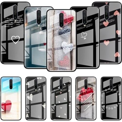 Glass Case For Samsung Galaxy S20 FE S10 S9 S8 Plus Note 20 Ultra 10 Lite 9 8 Tempered Mobile Phone Cover Capas Love The Heart