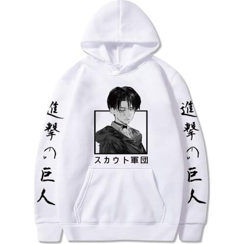 Popular Anime Attack On Titan Ackerman Hooded Sweatshirt Women Fashion Cartoon Shingeki No Kyojin Graphic Casual Hoodies Male