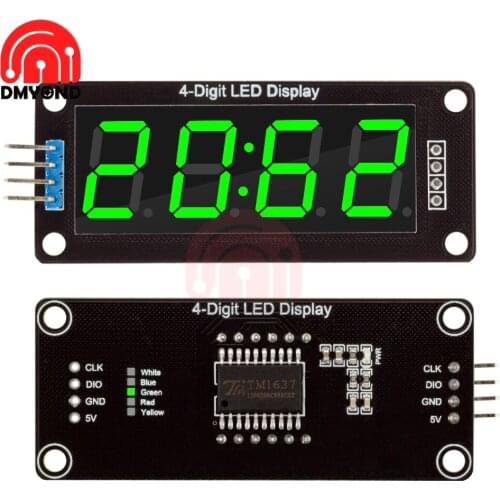0.56" Digital 4-Digit LED Display Module 7 Segment Time Clock Display Tube Driver Board TM1637 4 Pin 5V GND CLK DIO LED Driver
