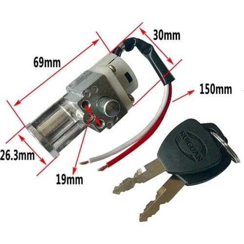 1 Pcs Universal Battery Chager Mini Lock with 2 keys For Motorcycle Electric Bike