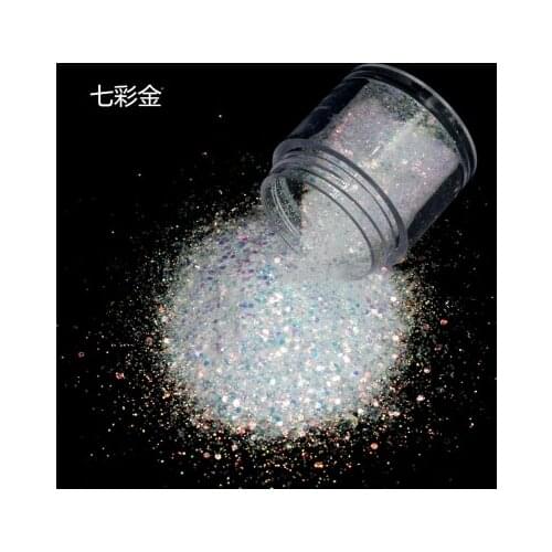 10ML/Box Mixed size Gold Sparkle Holographic/Iridescent Glitter Acrylic Nail Art Polish Glittere! Free Shipping!,#11414522211