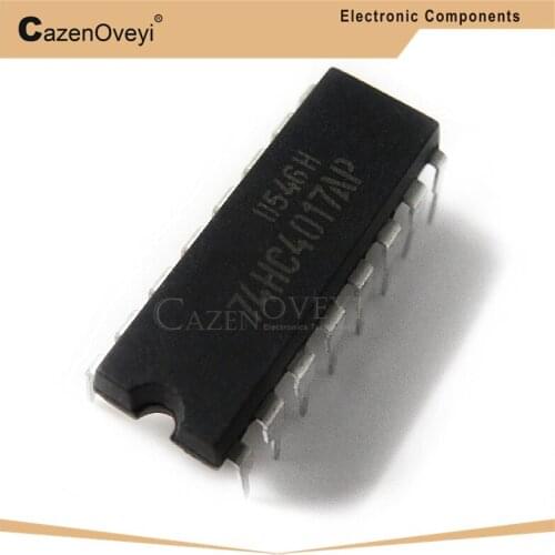 10pcs/lot 74HC4017N SN74HC4017N 74HC4017AP 74HC4017 DIP-16 In Stock
