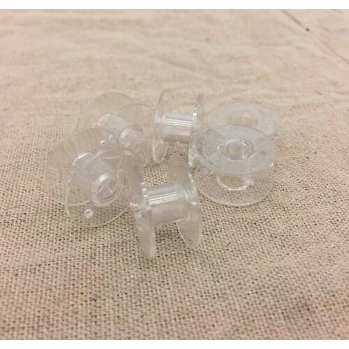 10Pcs Clear Empty Bobbins Plastic Spools for Sewing Machine Sewing Threads Empty Bobbins Home Sewing Accessories