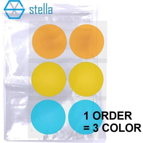 3 pairs PVC 3000K 4300k 8000k golden/warm white/blue transparent lens sticker specialized for mini-lens bulb all size available