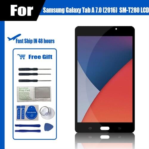 AAA+++ For Samsung Galaxy Tab A 7.0 2016 T280 T285 LCD Display Touch Screen Digitizer SM-T280 SM-T285 LCD Screen Panel Assembly