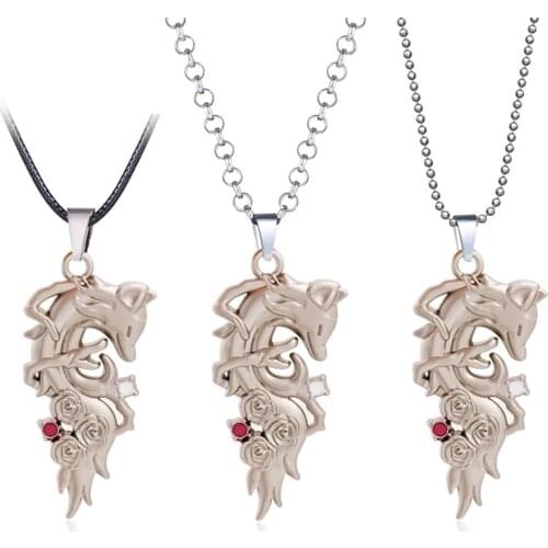 Anime YuYu Hakusho Necklace Men Women Kurama Minamino Shuuichi Weapon Briar Whip Necklaces Pendant Rope Chain Jewelry collares