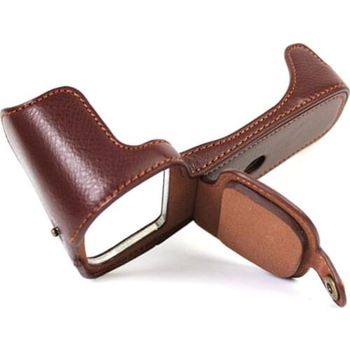 Genuine Cowhide Leather case Half Body cover camera bag For Canon EOS 60D 70D 80D 90D 80DII DSLR SHELL With Battery Opening