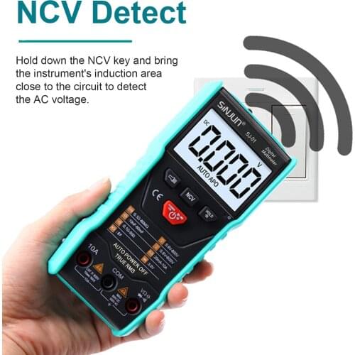 Digital Multimeter NCV Tester Esr Meter Automatic Scan Tester for DC/AC Voltage Current Capacitance Resistance with LCD Backlit
