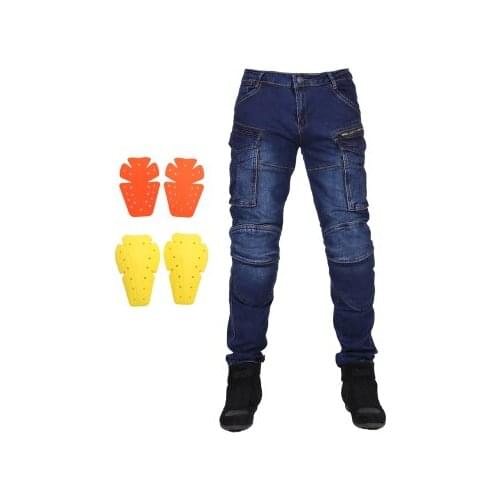 Motorcycle jeans tooling casual stretch slim pants New style pants mens riding fall protection 4 PADS Protect knees and hips