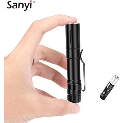 Mini LED Flashlight 3 Mode LED flashlight Torch AAA Adjustable Zoom Focus Torch Pocket Clip Lamp Penlight Waterproof For Outdoor