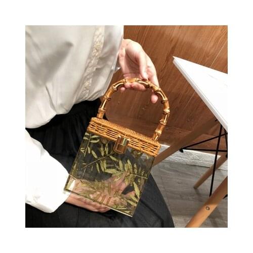 Fashion Acrylic Transparent Shoulder Women Bags High Quality Clear Crossbody Bags Top Handle Box Purses Messenger Bag Handbags