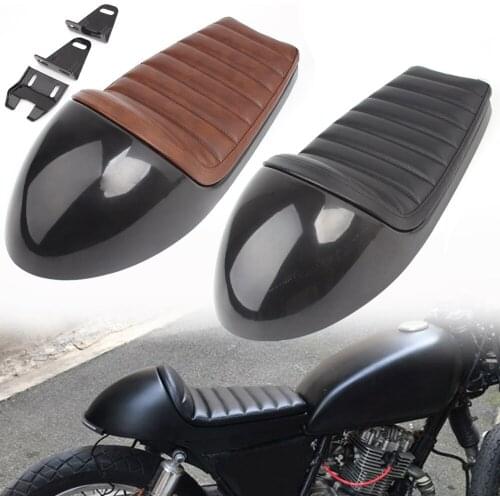 Motorcycle Seat Retro Saddle Scrambler Cushion Seat Pan Base Vintage Fit For Honda Kawasaki Suzuki Yamaha BMW Triumph Ducati