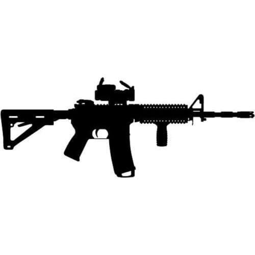 Car stickers 15CM*5.8CM Car Accessories AR-15 Gun Shooting Funny Car Stickers