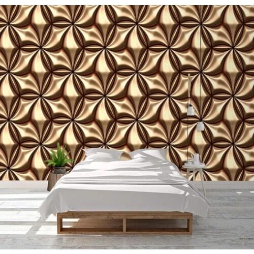 Custom mural wallpaper 3D metal 3D resplendent hotel villa bar ktb background wall decorative painting
