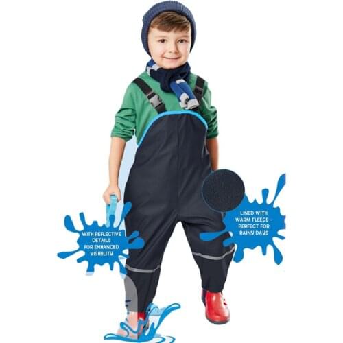 New 1-7 Years Girls Boys Waterproof Overalls Baby Kids Padded Trousers Outdoor Pants High Quality Kids Windproof Rain Clothes