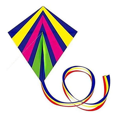 Outdoor Fun Sport New Arrive Magical Rhombus Kite / Diamond Kites For Children With Handle And Line Good Flying