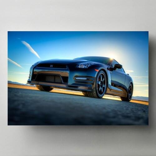 Sportscar Nissan GTR R35 Vehicle Posters and Prints Canvas Wall With Art DIY Framed ome Decor