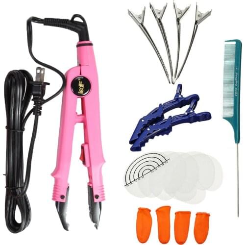 Professional Loof Hair Extension Fusion Iron Tool Pre Bonded Keratin Constant Temperature Connector Wand Iron Full Tool Kit