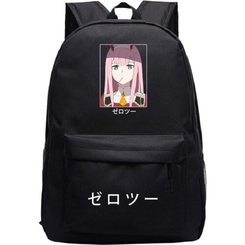 Anime Darling In The Franxx Print Backpack ZERO TWO School Bags for Teenage Girls Boys Laptop Backpack Travel Bags Kids Bookbag