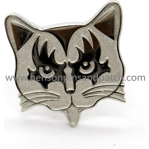 Customized silver metal cat cuff link