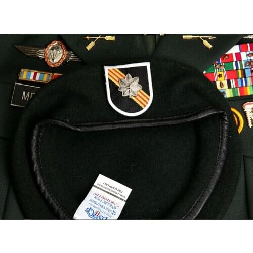 US Army Special Forces Group Wool Green Beret Hat 5th Group Lieutenant Colonel Cap Military Hat Military Store
