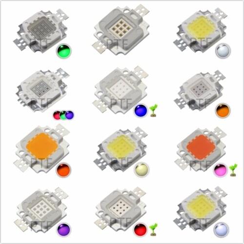 10W LED Integrated Chip COB Light Source 9-12V For Floodlight Spotlight Cool White Red Green Blue Yellow RGB