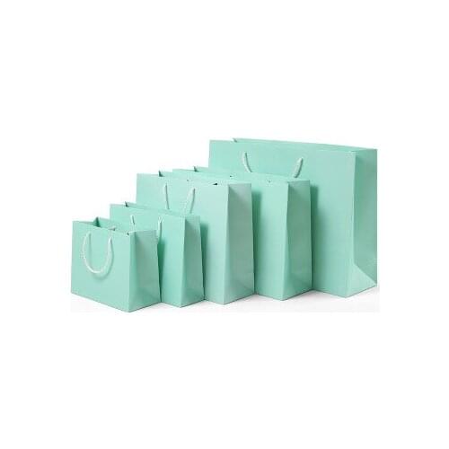 10Pcs/lot Gift Bags with Handles Recyclable Kraft Paper Gift Packaging Box Baby Shower Party Decoration Supplies