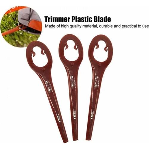 100Pcs Mower Blades Sharp Easy to Install Replacement Plastic Mower Blades Cutters for Home Garden Yard Farm Tools DK-7100