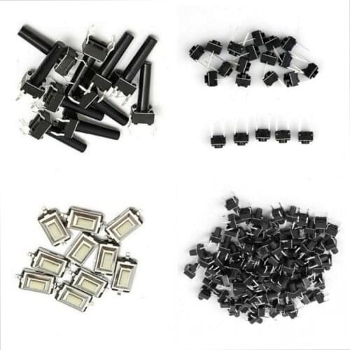 140 pcs Mini Momentary Tact Tactile Mini Push Button Switches Push Button SMD Dip 14 Types